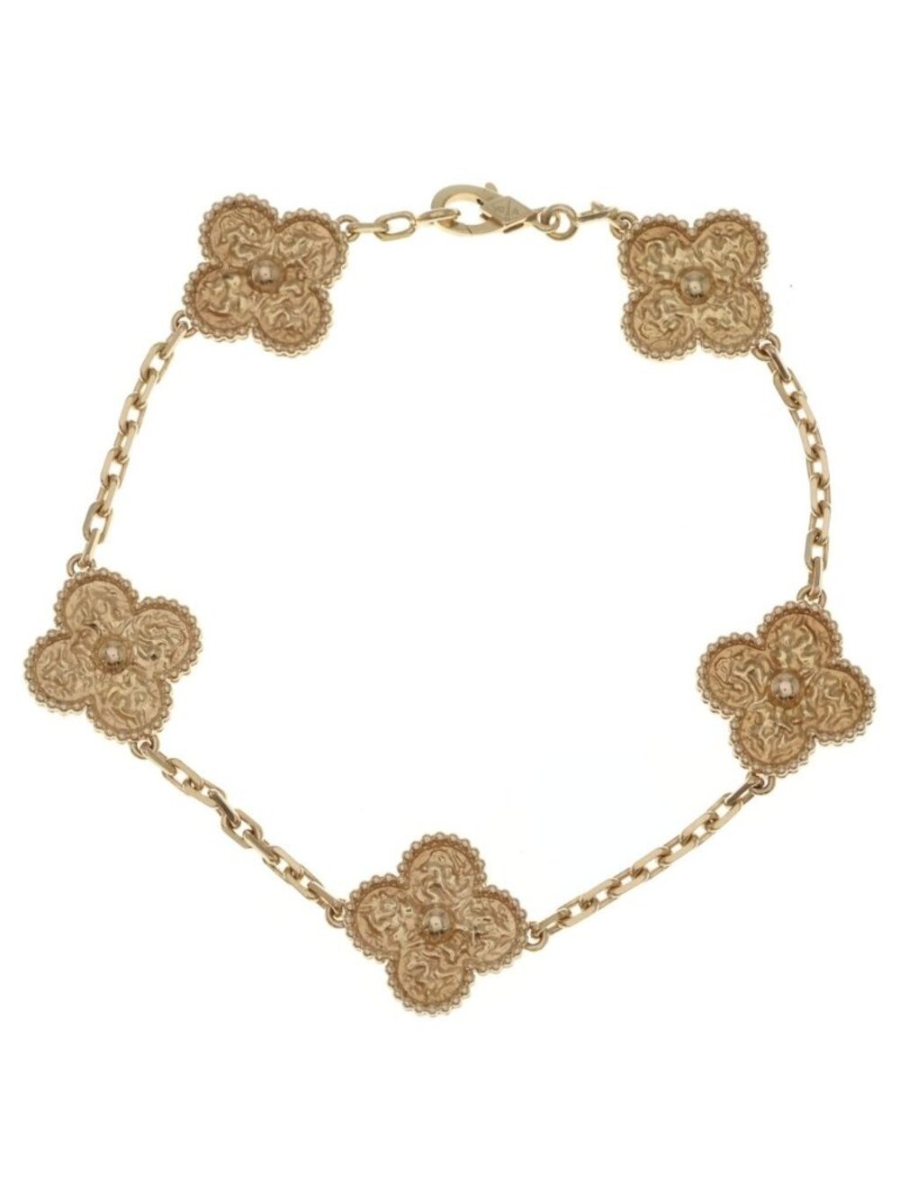Van Cleef & Arpels Vintage Alhambra Bracelet Motif Pink Gold